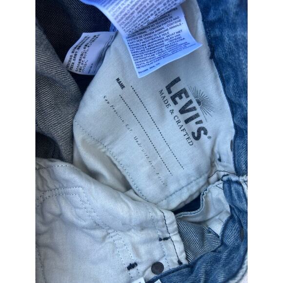 Levi’s Made & Crafted Slim Crop Jeans Cotton Blue Two Tone Denim Size 25 - Picture 10 of 10